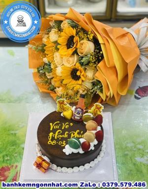 Combo Bánh Kem Và Hoa Tươi 09